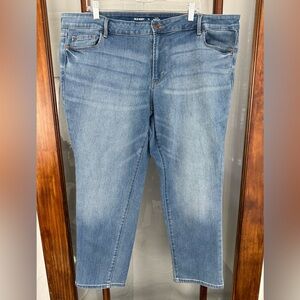 Old Navy Jeans Power Slim Straight Solid Light Blue Size 22 Plus Womens